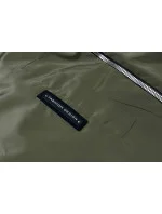 Dámska tenká bunda s ozdobným lemovaním khaki (B8145-11) Dámska tenká bunda s ozdobným lemovaním khaki (B8145-11)