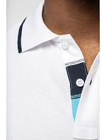 Kariban K 245 Pánske polo s kontrastným vzorom piqué 20.K245 biela/námornícka modrá/biela Kariban K 245 Pánske polo s kontrastným vzorom piqué 20.K245 biela/námornícka modrá/biela