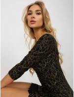 Dámske šaty LK SK 506068 čierne a zlaté