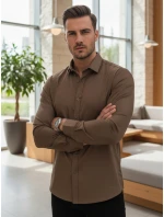 Pánska elegantná hladká košeľa SLIM FIT FashionStreet DX2680