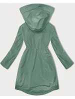Ľahko zateplená svetlozelená dámska bunda s kapucňou LHD (LHD-24589) Ľahko zateplená svetlozelená dámska bunda s kapucňou LHD (LHD-24589)