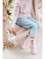 Skarpetki Dziecięce Młodzieżowe Miś Różowe