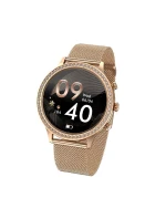 Dámske inteligentné hodinky VELTORI VT310-1 Zlatý náramok + ružový silikónový remienok Dámske inteligentné hodinky VELTORI VT310-1 Zlatý náramok + ružový silikónový remienok