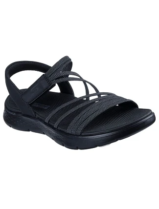 Dámske sandále Skechers GO WALK FLEX SANDAL EMMA 141473 BKGY