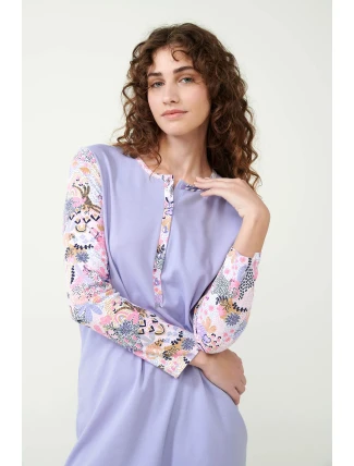 Vamp - Nočná košeľa Lavender Sweet s gombíkovou légou 21301 - Vamp
