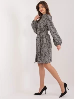 Šaty LK SK 509526 1.06 šedá čierna