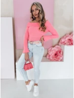 Dámska blúzka s odhalenými ramenami SHOWIT pink FashionStreet MY2429 Dámska blúzka s odhalenými ramenami SHOWIT pink FashionStreet MY2429