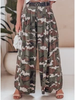 FLOWES tmavozelená moro nohavicová sukňa s opaskom FashionStreet UY2561