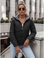 Dámska obojstranná prechodná bunda ZIBERKA black FashionStreet TY4868