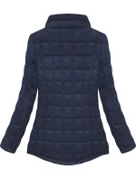 Zelená a tmavomodrá obojstranná prechodná bunda (7699)