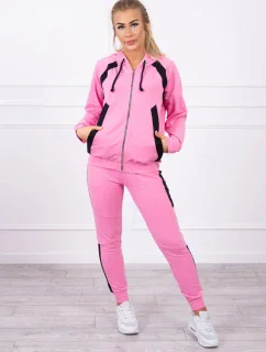 Športová sada s pruhmi svetlo ružová