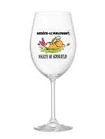 NEDÁVAJTE MI FAREBNÉ, DÁVAJTE MI IBA BIELE! - číry pohár na víno 350 ml NEDÁVAJTE MI FAREBNÉ, DÁVAJTE MI IBA BIELE! - číry pohár na víno 350 ml