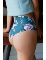 Dámske nohavičky Tea Rose Simple Brasil Maxi Green so vzorom - Julimex