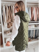 Dámska prechodná prešívaná vesta GRANDI zelená FashionStreet TY4827