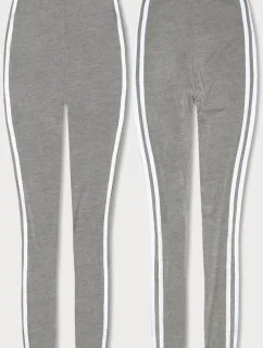Bavlnené legíny v šedej melanžovej farbe (YW01049-3-1)