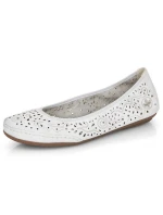 Pohodlná kožená poltopánka Rieker W RKR649 white