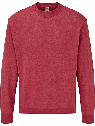 Mikina Fruit of the Loom Classic Set-In Sweat 16.2202, vintage heather red Mikina Fruit of the Loom Classic Set-In Sweat 16.2202, vintage heather red