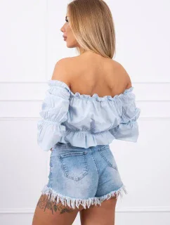 Modrá pruhovaná blúzka