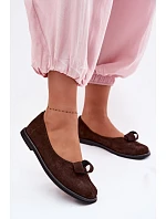 Kožené Semišové Dámské Polobotky Zazoo 379 Čokoládové