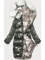 Dámska obojstranná metalická zimná bunda P21-7901 - Minority