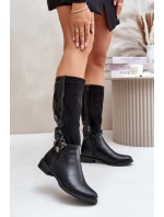 Zateplené čižmy ASA62-112 black - Jezzi