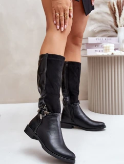 Zateplené čižmy ASA62-112 black - Jezzi