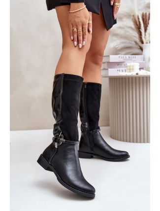 Zateplené čižmy ASA62-112 black - Jezzi