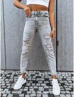 Dámske boyfriend džínsy LORENT svetlo šedé FashionStreet UY1375 Dámske boyfriend džínsy LORENT svetlo šedé FashionStreet UY1375