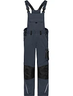 Daiber JN 1833 (25–28) Pracovné nohavice s náprsenkou – Strong 02.133S carbon/black
