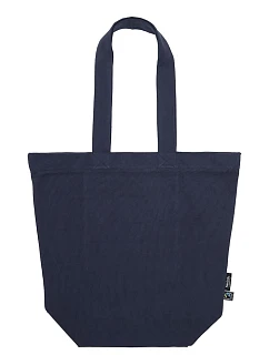 Neutral O 90053 Taška z organickej bavlny Fairtrade so zipsom 77.0053, tmavomodrá