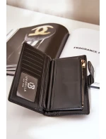 Portfel Damski Z Eko Skóry Czarny Kalinessa