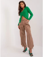 Nohavice D77021BB62410B2 svetlohnedé