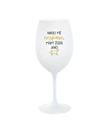 NIKDO MĚ NESPASE, MÁM ŽÍZEŇ JAKO PRASE - biely pohár na víno 350 ml NIKDO MĚ NESPASE, MÁM ŽÍZEŇ JAKO PRASE - biely pohár na víno 350 ml