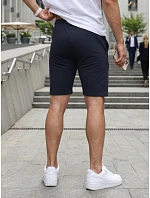 Pánske teplákové šortky so šnúrkou, tmavomodré, FashionStreet SX2626 Pánske teplákové šortky so šnúrkou, tmavomodré, FashionStreet SX2626