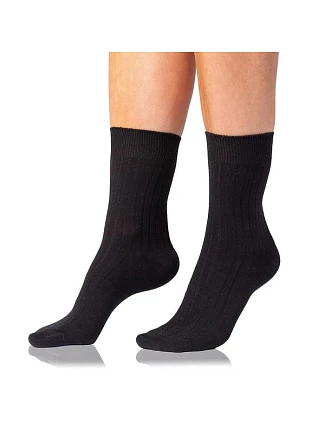 Dámske bavlnené ponožky COTTON RIB SOCKS – BELLINDA – čierne Dámske bavlnené ponožky COTTON RIB SOCKS – BELLINDA – čierne
