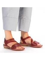 Pohodlné kožené sandále Rieker W RKR685 red