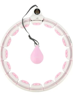 Obruč HMS HHW06 s okami, závažím a počítadlom ružovej farby