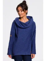 B131 Sveter s vysokým golierom - indigo B131 Sveter s vysokým golierom - indigo
