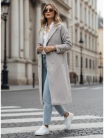 Dámsky oversize kabát CAMELLYN dlhý béžový FashionStreet NY0744