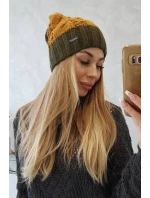 Fleecová čiapka Paris K212 horčicová + khaki Fleecová čiapka Paris K212 horčicová + khaki
