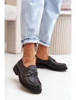 Zazoo 20102 Moderné patentované poltopánky na pevnej platforme čiernej farby Zazoo 20102 Moderné patentované poltopánky na pevnej platforme čiernej farby