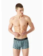 Pánske boxerky 111389 3F504 26642 zelenomodré - Emporio Armani