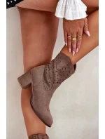 Topánky na podpätku HY51-125 hnedé - Krok vo veľkom štýle