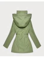 Dámska khaki bunda s kockovaným lemom Goodlookin (KK60411-3#) Dámska khaki bunda s kockovaným lemom Goodlookin (KK60411-3#)