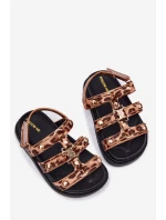 Dziewczęce Sandałki Ze Złotym Detalem Panterka Lunessa