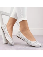 Pohodlná kožená poltopánka Rieker W RKR649 white