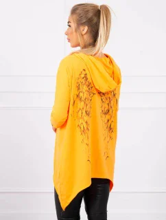 Mikina s potlačou krídiel oranžová neónová