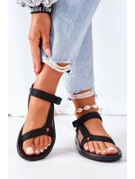 Damskie Sportowe Sandały Na Rzepy Czarne Ultimate