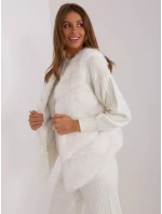 Dámska vesta AT KZ 2349.00P ecru - FPrice Dámska vesta AT KZ 2349.00P ecru - FPrice