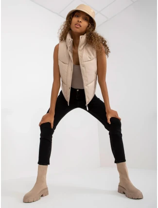 Dámska vesta NM KZ D2 3815-62.83 Light beige - FPrice Dámska vesta NM KZ D2 3815-62.83 Light beige - FPrice